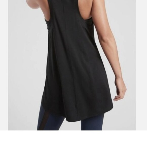 Athleta Essence Relaxed High low top small black great tee tank!! - Picture 3 of 6